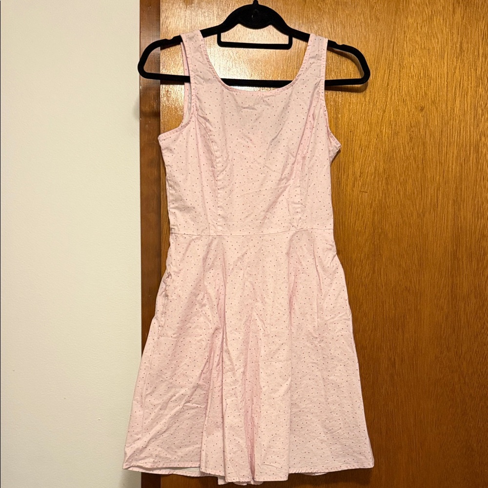 Retrolicious pink mini colorful star pattern cotton dress